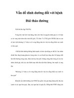 Vấn đề dinh dưỡng đối với bệnh Đái tháo đường pdf
