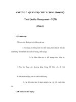 CHƯƠNG 7: QUẢN TRỊ CHẤT LƯỢNG ĐỒNG BỘ (Total Quality Management – TQM) (Phần 8) pps