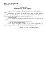 Nghị quyết Đại Hội Chi đoàn