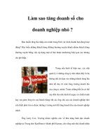 làm sao tăng doanh số cho doanh nghiệp nhỏ