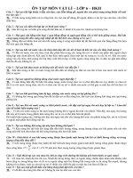 ĐỀ CƯƠNG + ĐÁP ÁN LÍ 6 - HKII