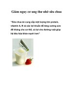 Giảm nguy cơ ung thư nhờ sữa chua ppsx