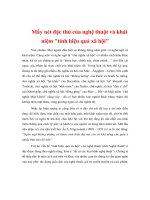 Mấy nét đặc thù của nghệ thuật và khái niệm 