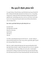 Ra quyết định phản hồi doc