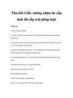 Thu hồi Giấy chứng nhận do cấp tỉnh đã cấp trái pháp luật pot