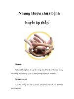 Nhung Hươu chữa bệnh huyết áp thấp pptx