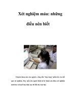 Xét nghiệm máu: những điều nên biết docx