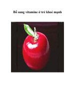 Bổ sung vitamine ở trẻ khoẻ mạnh potx