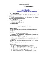 Các chuyên đề tự chọn toán 7