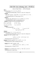 Bài tập góc và khoảng cách ( Nâng Cao )