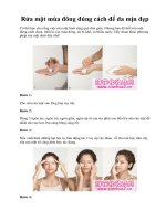 Rửa mặt mùa đông đúng cách để da mịn đẹp pptx