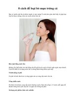 8 cách để loại bỏ mụn trứng cá doc