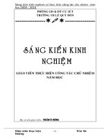 SKKN-GV THỰC THỰC HIỆN CÔNG TÁC CHỦ NHIỆM NĂM HỌC