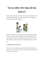 Tại sao nhân viên cũng cần học quản lý? ppsx