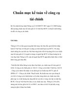 Chuẩn mực kế toán về công cụ tài chính pot
