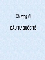 Chương VI: ĐẦU TƯ QUỐC TẾ docx
