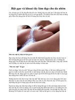 Bột gạo và khoai tây làm đẹp cho da nhờn pptx