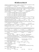 Hóa 10_Đề KT HK II Trường Lê Quý Đôn