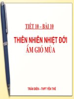 thiên nhiên nhiệt đới ấm gió mùa