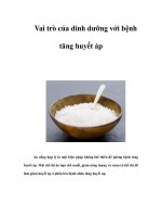 Vai trò của dinh dưỡng với bệnh tăng huyết áp pps