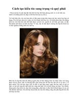 Cách tạo kiểu tóc sang trọng và quý phái potx