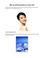 Bật mí phương pháp trị mụn mới doc