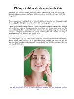 Phòng và chăm sóc da mùa hanh khô pptx