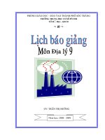 Báo giảng địa lí 9 từ tuần 29-33
