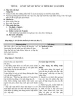 TIẾT 81:     LUYỆN TẬP XÂY DỰNG VÀ TRÌNH BÀY LUẬN ĐIỂM