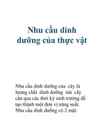 Nhu cầu dinh dưỡng của thực vật ppsx
