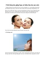 5 lời khuyên giúp bạn sở hữu làn da mơ ước doc