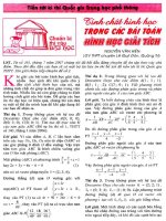 Tính chất hình học trong hình học giải tích - Nguyễn Văn Hiền doc