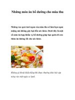 Những món ăn bổ dưỡng cho mùa thu doc