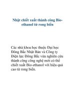 Nhật chiết xuất thành công Bioethanol từ rong biển pptx