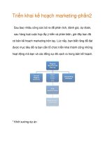 Triển khai kế hoạch marketing-phần2 potx