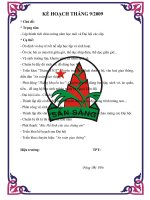 KẾ HOẠCH THÁNG 9