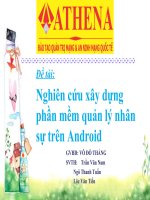 thuyết trình đề tài  nghiên cứu phần mềm quản lý nhân sự  trên android