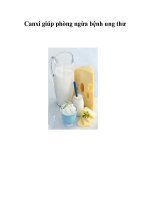 Canxi giúp phòng ngừa bệnh ung thư docx