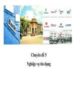 chuyên đề 5 nghiệp vụ tín dụng