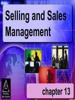 selling and sales management  (chapter 13)