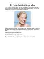 Để ý một chút để có làn da trắng docx