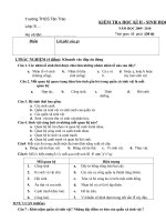 Đề thi Sinh học 9 kì 2 năm học 2009- 2010