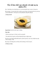 Tẩy tế bào chết cực nhanh với mặt nạ tự nhiên (P1) ppt