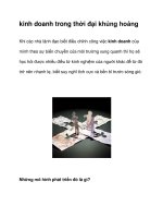 kinh doanh trong thời đại khủng hoảng potx