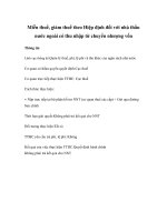 Miễn thuế, giảm thuế theo Hiệp định đối với nhà thầu nước ngoài có thu nhập từ chuyển nhượng vốn potx