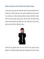 Kiểm soát bản thân để tiến tới thành công ppt