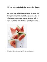 10 loại hoa quả dành cho người tiểu đường pdf
