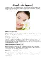 Bí quyết có làn da rạng rỡ pot