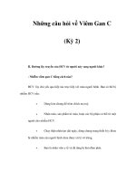 Những câu hỏi về Viêm Gan C (Kỳ 2) docx