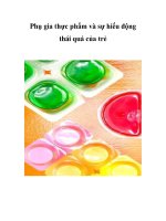 Phụ gia thực phẩm và sự hiếu động thái quá của trẻ doc